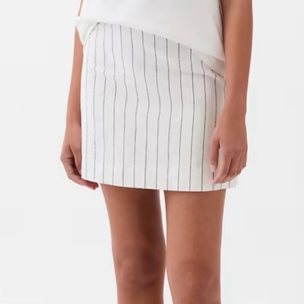 Gap white linen skirt